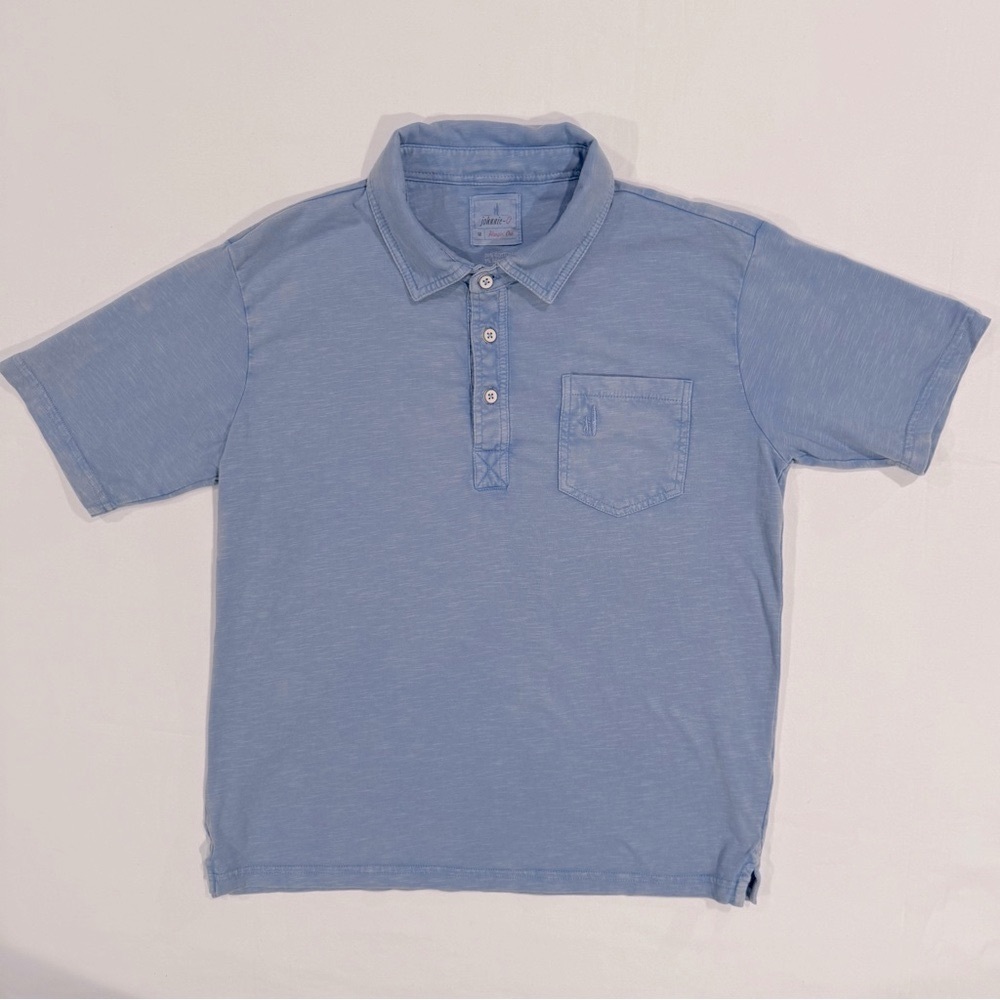 Johnnie-O Coastal Wash Polo Shirt Boys 12 Olympic Blue Spring Summer Easter